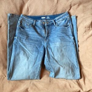 High rise straight leg jeans